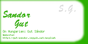 sandor gut business card